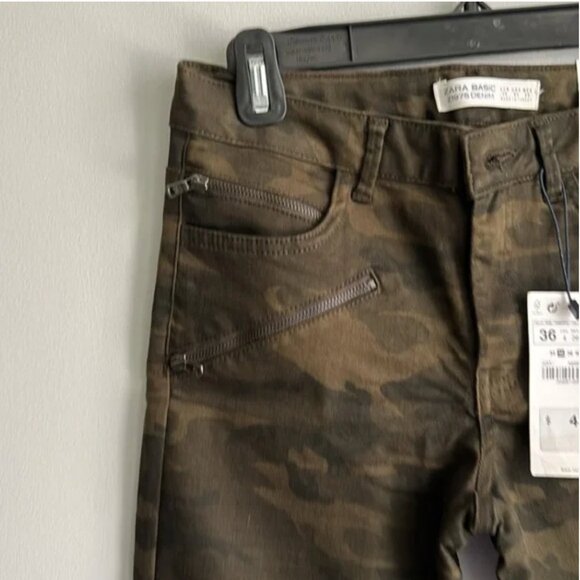 Zara Women's Green Camouflage Jeggings - Picture 6 of 13